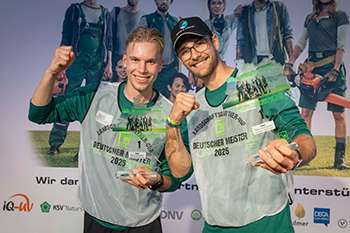 Landschaftsgärtner-Cup 2025/ Marc-Aurel Spalek und Lennard Weitzmann aus Sachsen holen den Titel in Berlin